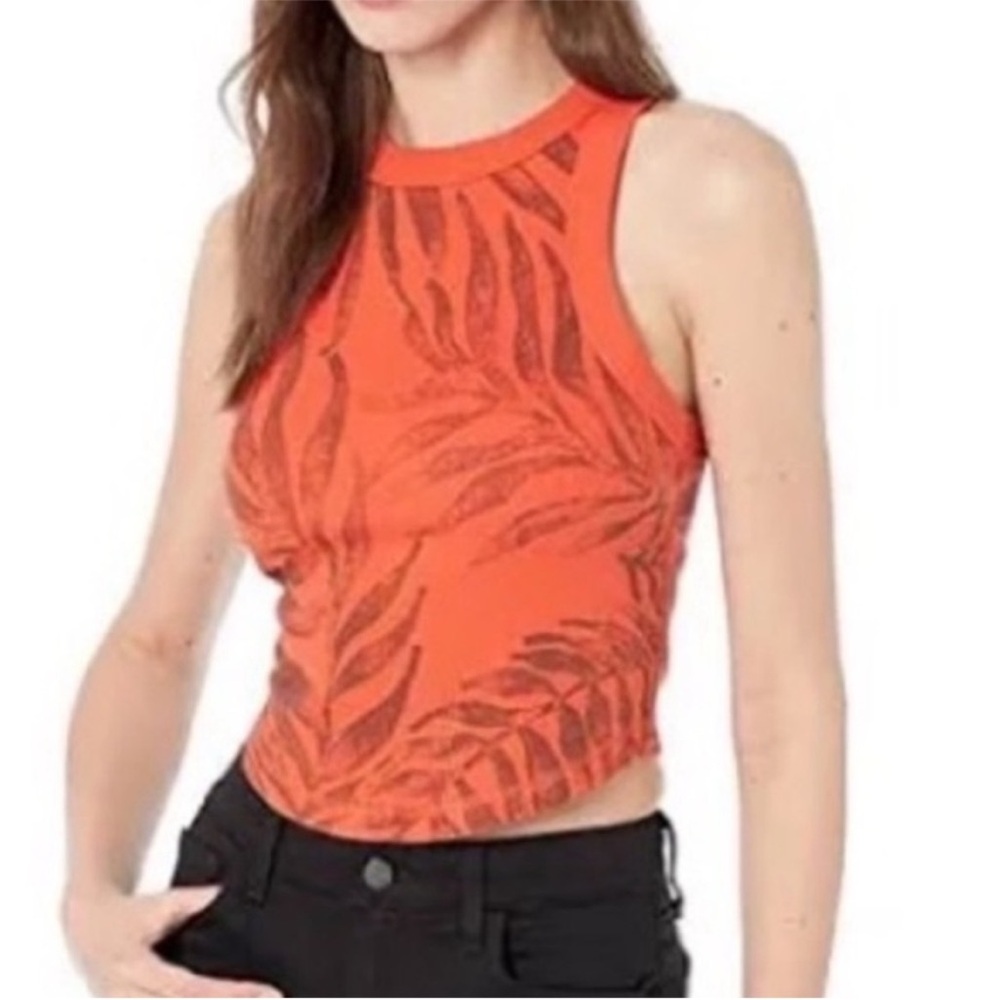 FP Movement XSmall Tank Ribbed in Persimmon Combo NWT